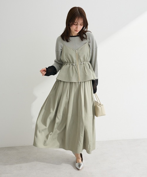Green Parks(グリーンパークス)の「袖チュールリブプルオーバーⅡ【WEB限定カラーあり】(Tシャツ/カットソー・レディース・アイボリー/その他7/ボルドー/サックスブルー/チャコールグレー/ブラック・FREE)」の18枚目の写真