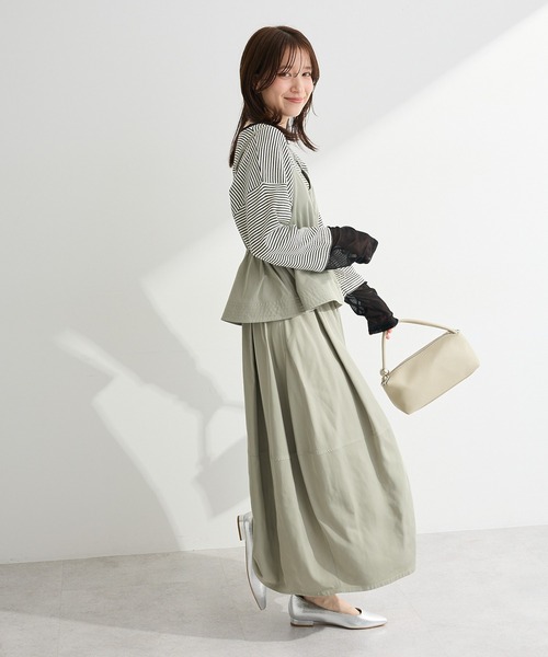 Green Parks(グリーンパークス)の「袖チュールリブプルオーバーⅡ【WEB限定カラーあり】(Tシャツ/カットソー・レディース・アイボリー/その他7/ボルドー/サックスブルー/チャコールグレー/ブラック・FREE)」の19枚目の写真