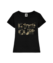 PETTY レディース Uネック スリムフィット 半袖Tシャツ 5 COLORS
