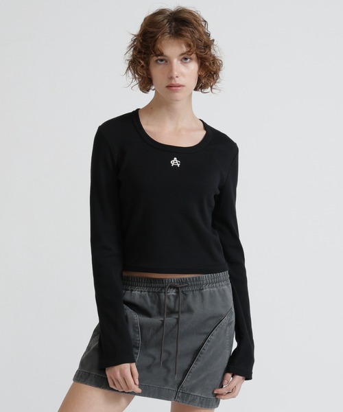 AVIREX(アヴィレックス)の「《直営店限定》L/S AC T-SHIRT(Tシャツ/カットソー・レディース・ブラック/グレー/オフホワイト・S/M)」の3枚目の写真