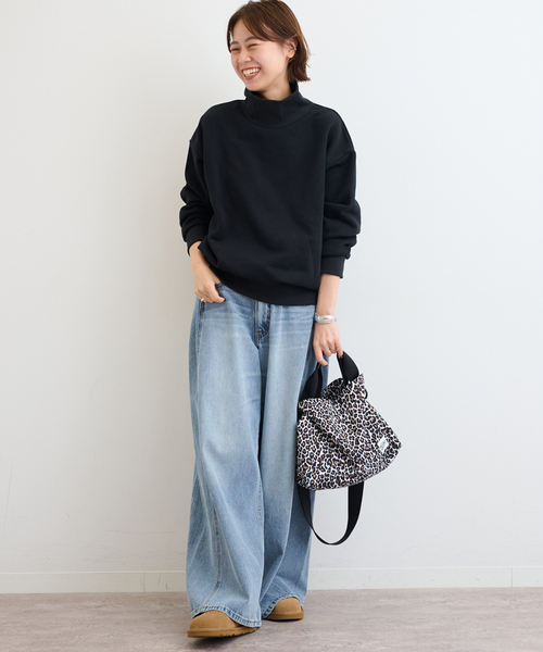 JOURNAL STANDARD relume(ジャーナルスタンダード レリューム)の「《WEB限定追加》ハイネックスウェットプルオーバー(スウェット・レディース・ブラック/アイボリー/グレー・FREE)」の13枚目の写真