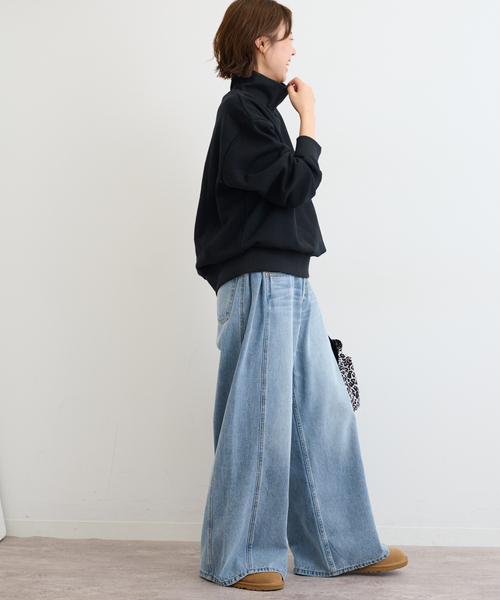 JOURNAL STANDARD relume(ジャーナルスタンダード レリューム)の「《WEB限定追加》ハイネックスウェットプルオーバー(スウェット・レディース・ブラック/アイボリー/グレー・FREE)」の14枚目の写真