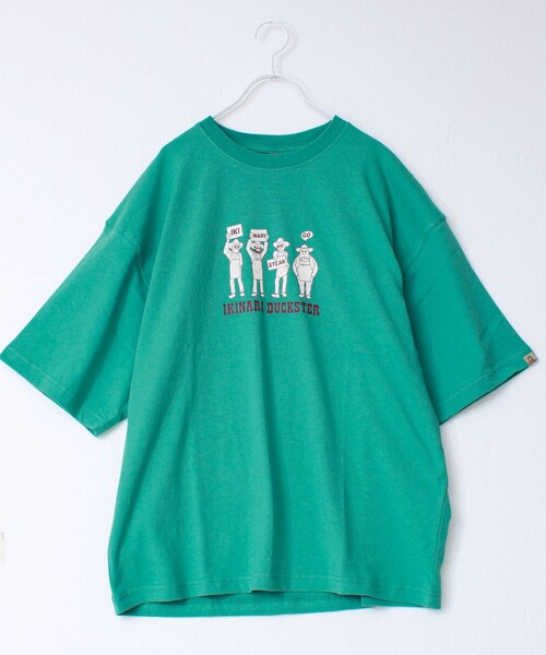 FREDY MAC(フレディーマック)の「【Duckster×いきなりステーキ】ツアーTEE(Tシャツ/カットソー・メンズ・ホワイト/ブラック/グリーン系その他5/ライトグリーン・M/L)」の5枚目の写真