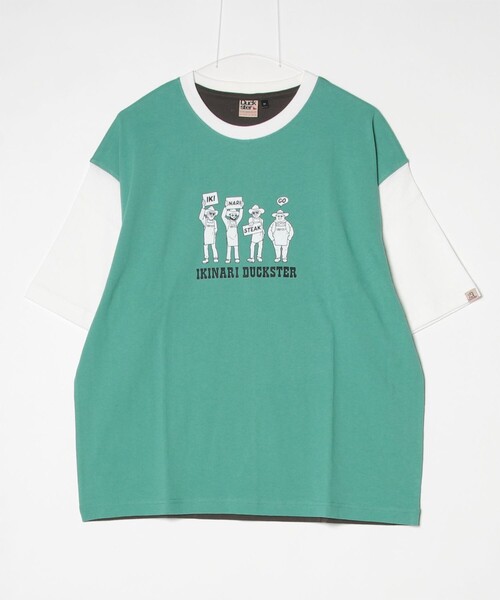 FREDY MAC(フレディーマック)の「【Duckster×いきなりステーキ】ツアーTEE(Tシャツ/カットソー・メンズ・ホワイト/ブラック/グリーン系その他5/ライトグリーン・M/L)」の14枚目の写真