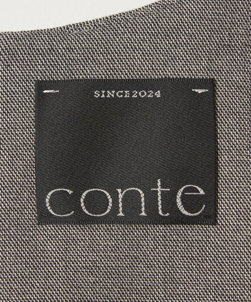 conte(コンテ)の「<conte>シャークスキン Vネック ロングワンピース(ワンピース・レディース・ブラック/ダークグレー・FREE)」の14枚目の写真