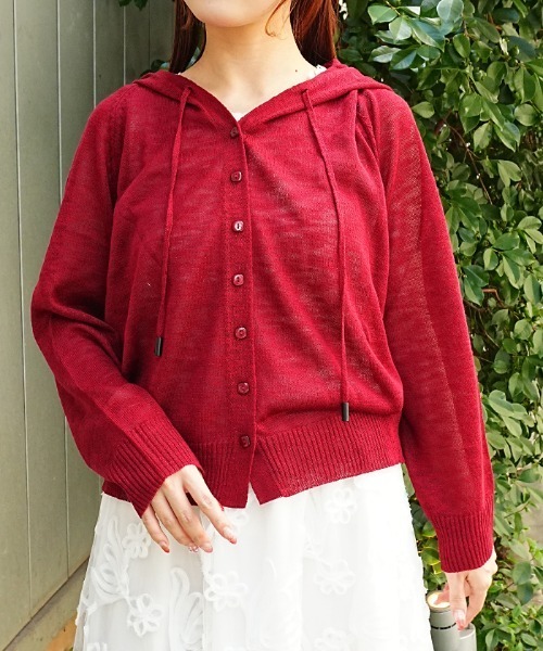 w closet（ダブルクローゼット）の「ケーブル編み刺しゅうカーディガン 