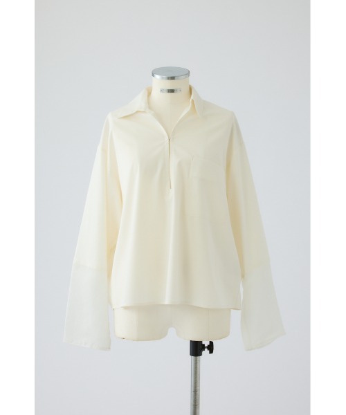 RIM.ARK(リムアーク)の「Skipper ease PO(スキッパー イーズ プルオーバー)(Tシャツ/カットソー・レディース・グレー/ホワイト/ダークネイビー・FREE)」の2枚目の写真