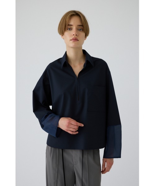 RIM.ARK(リムアーク)の「Skipper ease PO(スキッパー イーズ プルオーバー)(Tシャツ/カットソー・レディース・グレー/ホワイト/ダークネイビー・FREE)」の22枚目の写真