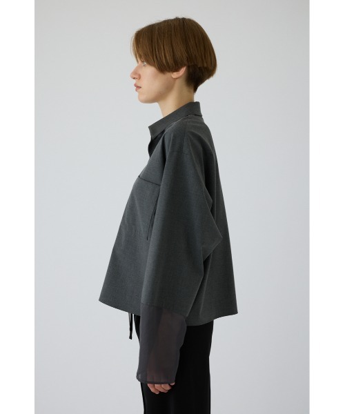 RIM.ARK(リムアーク)の「Skipper ease PO(スキッパー イーズ プルオーバー)(Tシャツ/カットソー・レディース・グレー/ホワイト/ダークネイビー・FREE)」の5枚目の写真