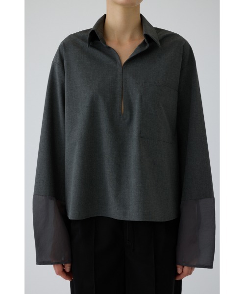 RIM.ARK(リムアーク)の「Skipper ease PO(スキッパー イーズ プルオーバー)(Tシャツ/カットソー・レディース・グレー/ホワイト/ダークネイビー・FREE)」の7枚目の写真