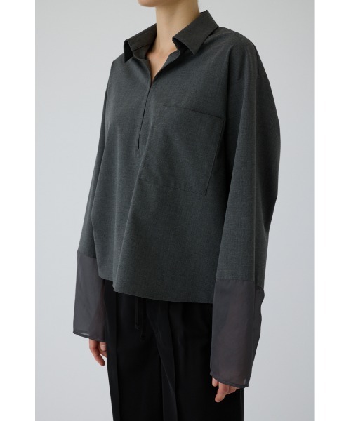 RIM.ARK(リムアーク)の「Skipper ease PO(スキッパー イーズ プルオーバー)(Tシャツ/カットソー・レディース・グレー/ホワイト/ダークネイビー・FREE)」の8枚目の写真