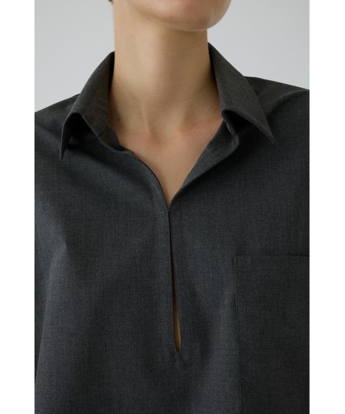 RIM.ARK(リムアーク)の「Skipper ease PO(スキッパー イーズ プルオーバー)(Tシャツ/カットソー・レディース・グレー/ホワイト/ダークネイビー・FREE)」の9枚目の写真