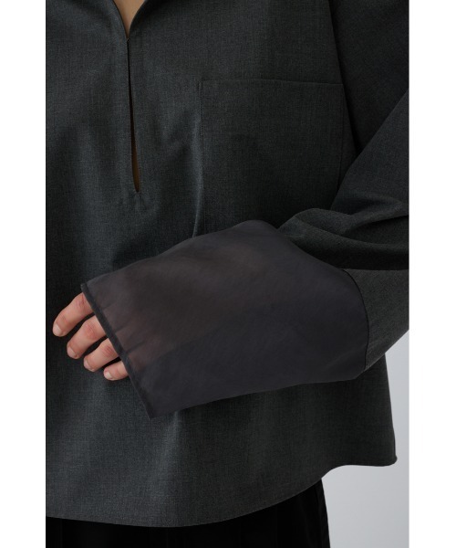 RIM.ARK(リムアーク)の「Skipper ease PO(スキッパー イーズ プルオーバー)(Tシャツ/カットソー・レディース・グレー/ホワイト/ダークネイビー・FREE)」の12枚目の写真