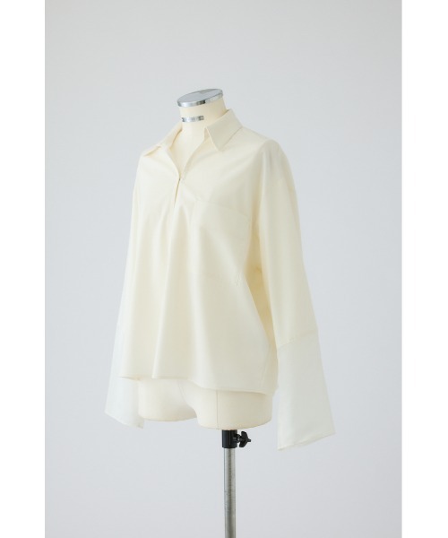RIM.ARK(リムアーク)の「Skipper ease PO(スキッパー イーズ プルオーバー)(Tシャツ/カットソー・レディース・グレー/ホワイト/ダークネイビー・FREE)」の13枚目の写真