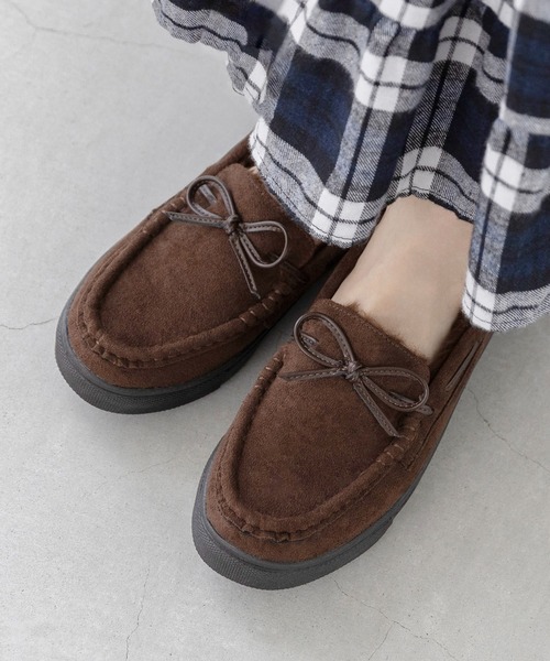 mooimooi(モーイモーイ)の「モカシンスニーカー(モカシン/デッキシューズ・レディース・グレイッシュベージュ/ダークブラウン/ブラック/アイボリー・S/L/M/LL)」の8枚目の写真