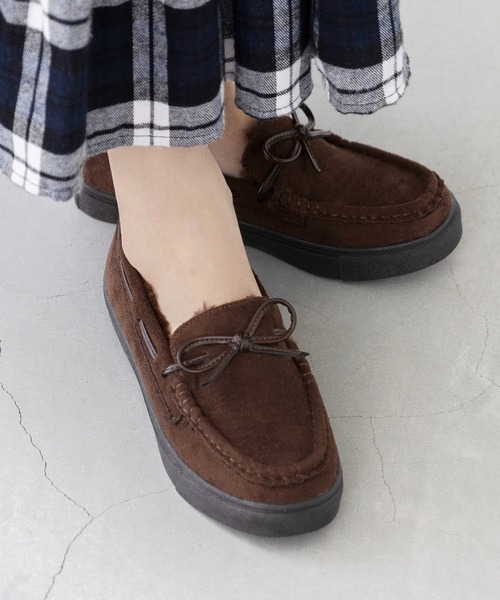 mooimooi(モーイモーイ)の「モカシンスニーカー(モカシン/デッキシューズ・レディース・グレイッシュベージュ/ダークブラウン/ブラック/アイボリー・S/L/M/LL)」の10枚目の写真