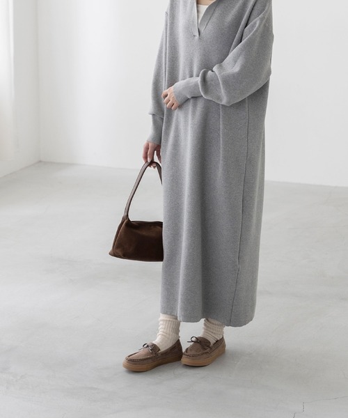 mooimooi(モーイモーイ)の「モカシンスニーカー(モカシン/デッキシューズ・レディース・グレイッシュベージュ/ダークブラウン/ブラック/アイボリー・S/L/M/LL)」の18枚目の写真