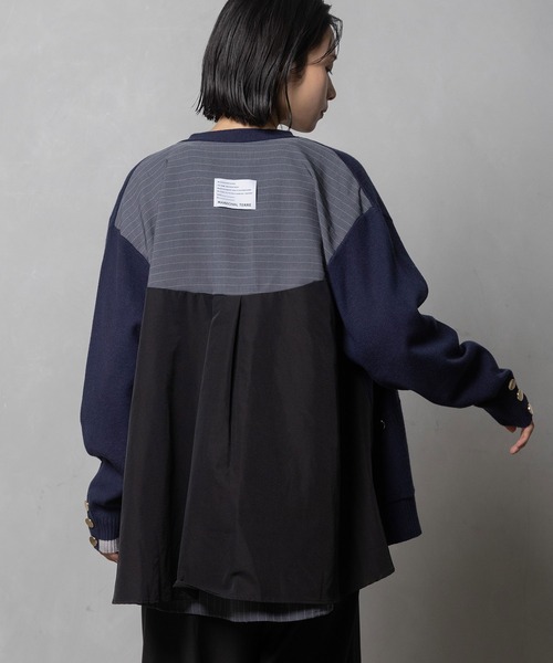 MARECHAL TERRE(マルシャルテル)の「ニットコンビネーションカーディガン(カーディガン/ボレロ・レディース・ブラック/グレー/ネイビー/カーキ・MEDIUM)」の20枚目の写真