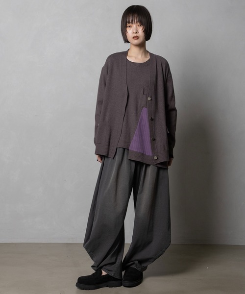 MARECHAL TERRE(マルシャルテル)の「ニットコンビネーションカーディガン(カーディガン/ボレロ・レディース・ブラック/グレー/ネイビー/カーキ・MEDIUM)」の5枚目の写真