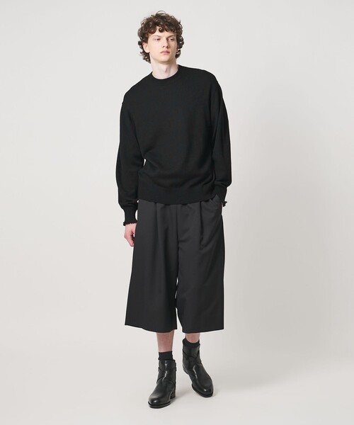 LOEFF(ロエフ)の「<LOEFF>9ゲージ フリンジ ニット プルオーバー MENS(ニット/セーター・メンズ・ベージュ/ブラック・1/2)」の12枚目の写真