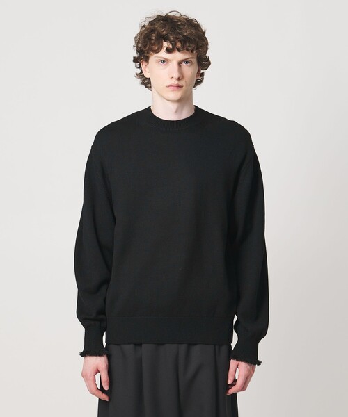 LOEFF(ロエフ)の「<LOEFF>9ゲージ フリンジ ニット プルオーバー MENS(ニット/セーター・メンズ・ベージュ/ブラック・1/2)」の18枚目の写真