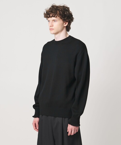 LOEFF(ロエフ)の「<LOEFF>9ゲージ フリンジ ニット プルオーバー MENS(ニット/セーター・メンズ・ベージュ/ブラック・1/2)」の19枚目の写真