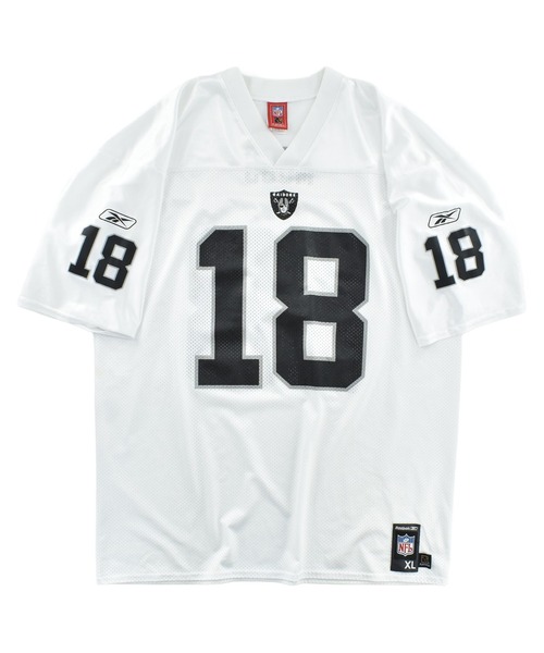 Reebok(リーボック)の「【USED】Reebok “NFL Oakland Raiders #18” ゲームシャツ(Tシャツ/カットソー・メンズ・ホワイト・X-LARGE)」の1枚目の写真