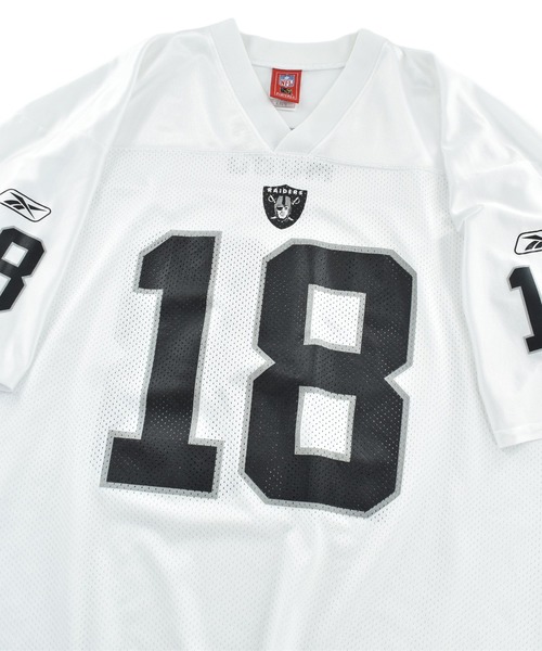 Reebok(リーボック)の「【USED】Reebok “NFL Oakland Raiders #18” ゲームシャツ(Tシャツ/カットソー・メンズ・ホワイト・X-LARGE)」の2枚目の写真