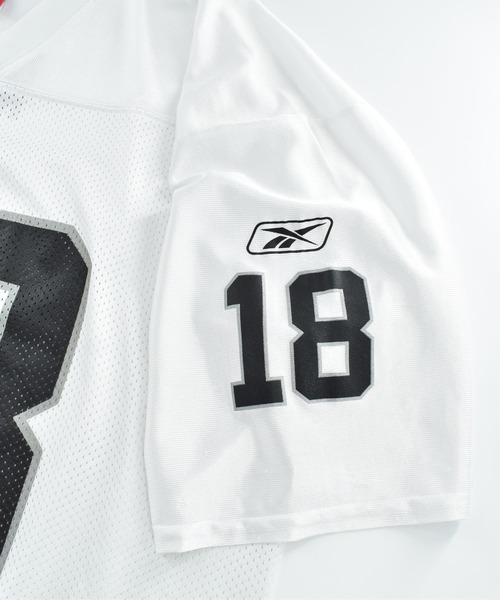 Reebok(リーボック)の「【USED】Reebok “NFL Oakland Raiders #18” ゲームシャツ(Tシャツ/カットソー・メンズ・ホワイト・X-LARGE)」の3枚目の写真