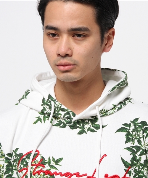 WEGO(ウィゴー)の「WEGO/リーフパターンプルパーカー(パーカー・メンズ・ホワイト/杢グレー・LARGE/MEDIUM)」の5枚目の写真