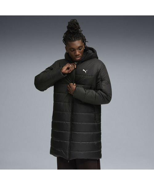PUMA(プーマ)の「PUMA プーマ メンズ ESS フーデッド パデッド 中綿 ロング ジャケット(その他アウター・メンズ・ブラック・X-LARGE/XX-LARGE/MEDIUM/SMALL/LARGE)」の1枚目の写真