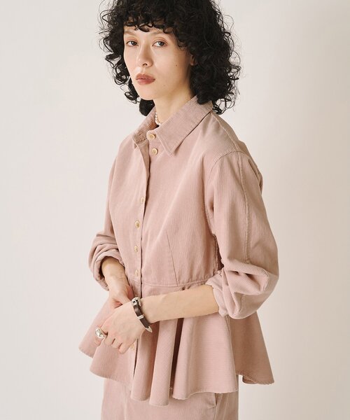 Whim Gazette(ウィムガゼット)の「ワンウォッシュコールペプラムブラウス/セットアップ可(シャツ/ブラウス・レディース・オフホワイト/ベビーピンク・FREE)」の15枚目の写真