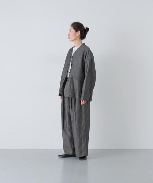 かぐれ(カグレ)の「ウールリネンコードベルトパンツ(その他パンツ・レディース・ナチュラル/ブラック・FREE)」の7枚目の写真