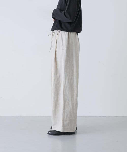 かぐれ(カグレ)の「ウールリネンコードベルトパンツ(その他パンツ・レディース・ナチュラル/ブラック・FREE)」の18枚目の写真