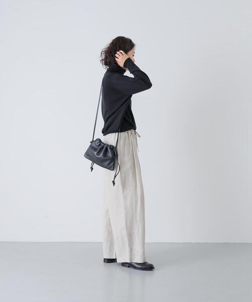 かぐれ(カグレ)の「ウールリネンコードベルトパンツ(その他パンツ・レディース・ナチュラル/ブラック・FREE)」の21枚目の写真