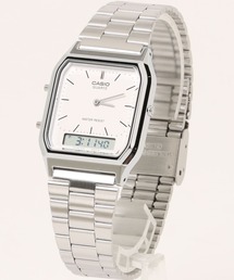 CASIO カシオ / アナログデジタル レクタンギュラー メタルウォッチ デュアルタイム 29.8mm 腕時計 メタルバンド //// AQ-230シリーズ