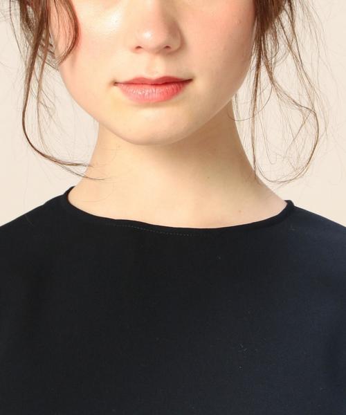 BEAUTY&YOUTH UNITED ARROWS(ビューティーアンドユースユナイテッドアローズ)の「BY ダブルクロスチュニック5分袖ブラウス ◆(シャツ/ブラウス・レディース・オフホワイト/オリーブ/ネイビー・FREE)」の8枚目の写真