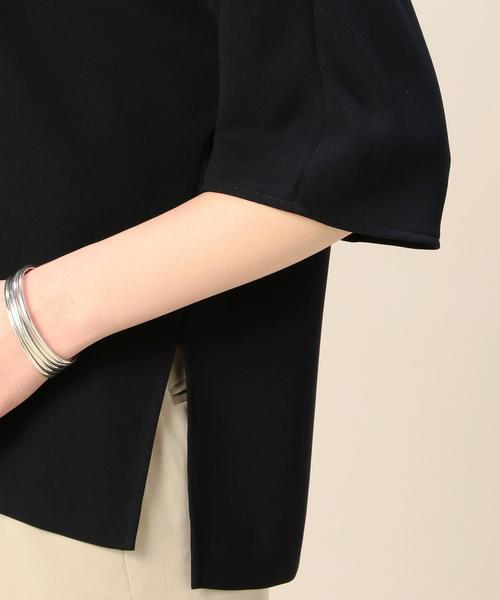 BEAUTY&YOUTH UNITED ARROWS(ビューティーアンドユースユナイテッドアローズ)の「BY ダブルクロスチュニック5分袖ブラウス ◆(シャツ/ブラウス・レディース・オフホワイト/オリーブ/ネイビー・FREE)」の9枚目の写真