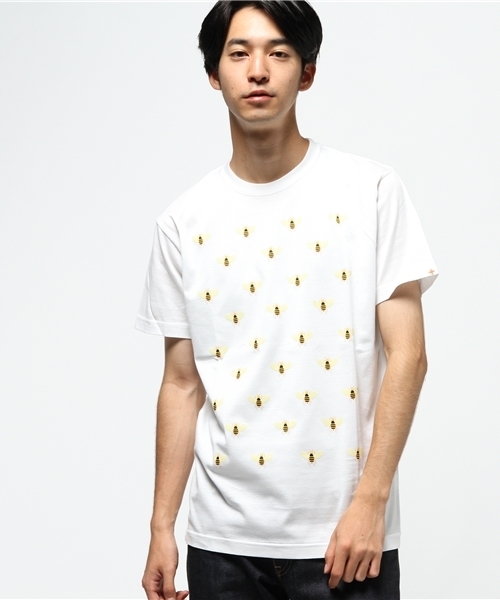 HEAD PORTER(ヘッドポーター)の「THE BEE TEE(Tシャツ/カットソー・メンズ・ブラック/ホワイト・MEDIUM/SMALL/LARGE/X-LARGE)」の3枚目の写真