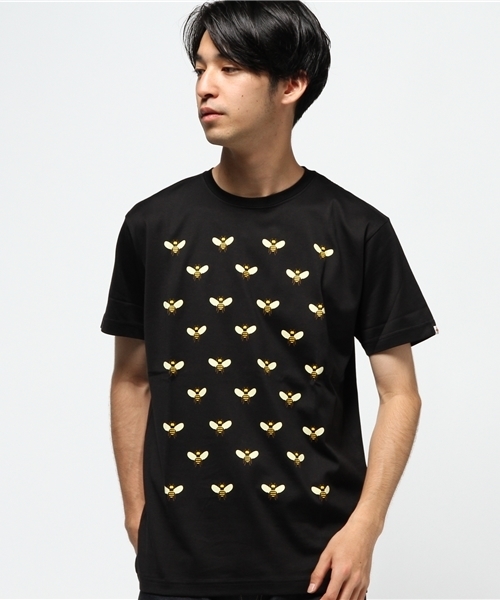 HEAD PORTER(ヘッドポーター)の「THE BEE TEE(Tシャツ/カットソー・メンズ・ブラック/ホワイト・MEDIUM/SMALL/LARGE/X-LARGE)」の4枚目の写真