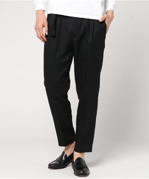 ABAHOUSE（アバハウス）の「ハイランドウールボタニーイージーパンツ（スラックス・メンズ・ブラック/モカ/ブルー・44/46/48）」の2枚目の写真