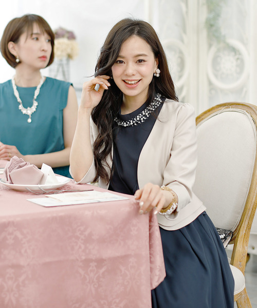 PourVous(プールヴー)の「2WAYワンピースドレス 大きいサイズ ロング&ノースリーブ 結婚式 フォーマル オケージョンドレス お呼ばれ 二次会 成人式 (ドレス・レディース・ネイビー/ブラック・L/M/S/XL/4L/XXL)」の9枚目の写真