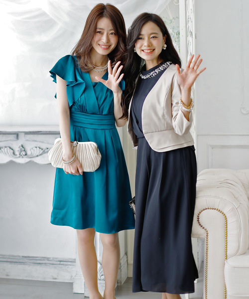 PourVous(プールヴー)の「2WAYワンピースドレス 大きいサイズ ロング&ノースリーブ 結婚式 フォーマル オケージョンドレス お呼ばれ 二次会 成人式 (ドレス・レディース・ネイビー/ブラック・L/M/S/XL/4L/XXL)」の10枚目の写真