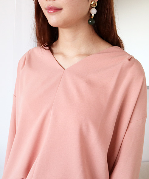 N.（N. Natural Beauty Basic）（エヌエヌナチュラルビューティーベーシック）の「タックドレープスリットスリーブブラウス（シャツ/ブラウス・レディース・ホワイト/ピンク/グレー・MEDIUM）」の16枚目の写真