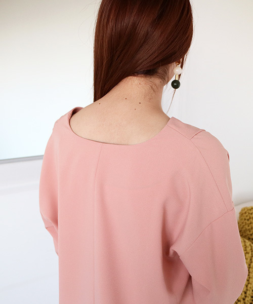 N.（N. Natural Beauty Basic）（エヌエヌナチュラルビューティーベーシック）の「タックドレープスリットスリーブブラウス（シャツ/ブラウス・レディース・ホワイト/ピンク/グレー・MEDIUM）」の10枚目の写真