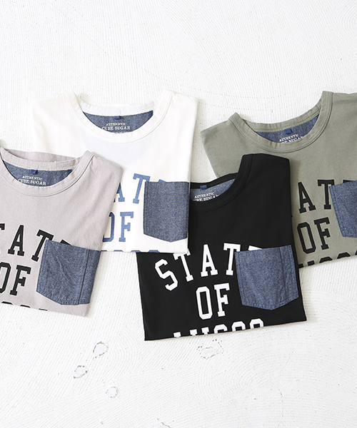 CUBE SUGAR（キューブシュガー）の「20/-天竺ポケTシャツ（Tシャツ/カットソー・レディース・ブラック/カーキ/ホワイト/ベージュ系その他・M）」の15枚目の写真