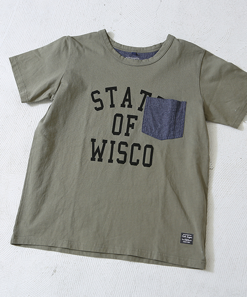 CUBE SUGAR（キューブシュガー）の「20/-天竺ポケTシャツ（Tシャツ/カットソー・レディース・ブラック/カーキ/ホワイト/ベージュ系その他・M）」の6枚目の写真