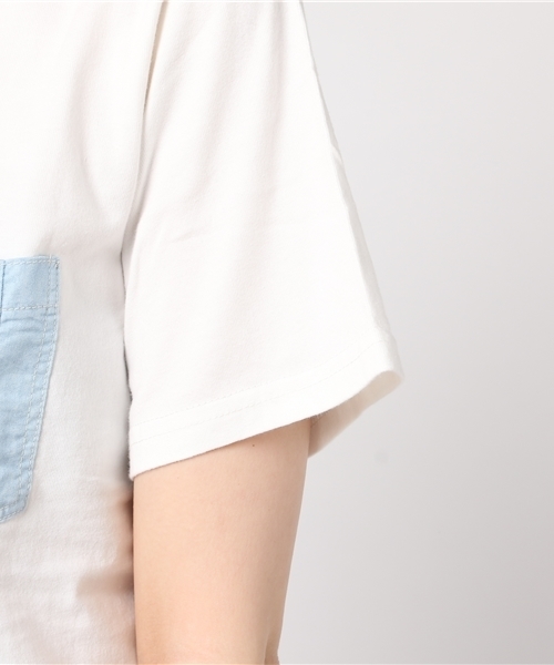 CUBE SUGAR（キューブシュガー）の「20/-天竺ポケTシャツ（Tシャツ/カットソー・レディース・ブラック/カーキ/ホワイト/ベージュ系その他・M）」の19枚目の写真