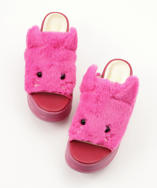 YOSUKE（ヨースケ）の「「YOSUKE/ヨースケ」厚底ふわふわネコサンダル（サンダル・レディース・ピンク/ブラック/アイボリー/ベージュ系その他/オレンジ系その他・24.5/22.5/23.5/23/24）」の13枚目の写真