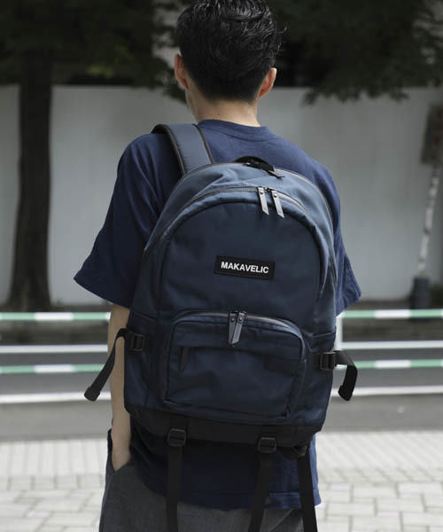 MAKAVELIC(マキャベリック)の「【MAKAVELIC】TRUCKS ORDINARY DAYPACK/デイパック/3107-10117(バックパック/リュック・メンズ・ブラック/ネイビー・FREE)」の2枚目の写真